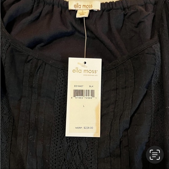 NEW Revolve Ella Moss  ‘Blanca’ Midi Dress in BLACK Large Ruffled Lace - Picture 14 of 16